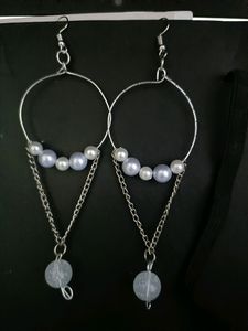 Anime Crescent Moon Earrings With Hanging