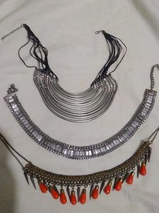 3 Boho Statement Necklaces Set
