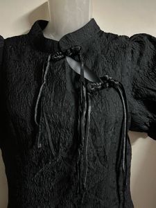 Chic Black Textured Mini Dress