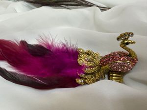 Unique Feather &amp; Rhinestone Ring