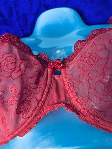 Chantelle Branded Red Lace Bra