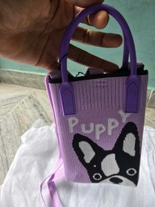 Cute Dog Print Mini Bag