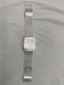 louis devin Classic Silver Mesh Band Watch