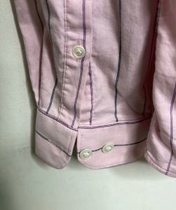 Allen Solly Pink Striped Formal Shirt Men