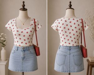 strawberry crop top