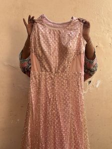 Beautiful Pink Embellished Ethnic Gown