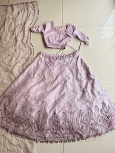 Lilac Embellished Lehenga Choli Set