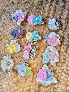 Set of 12 Floral Decorative DIY Pieces