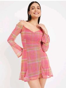 Y2K Plaid Mini Dress