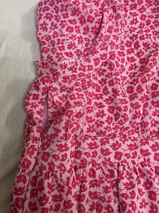 Pink Floral Peplum Top