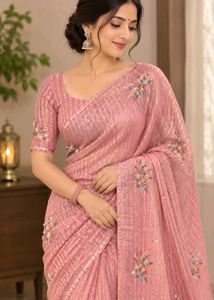 Elegant Striped Saree