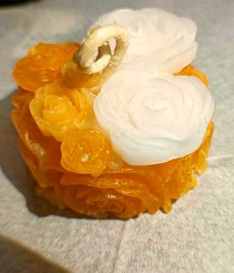 Handmade Rose Carved Candle