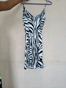 Zebra Print Mini Dress