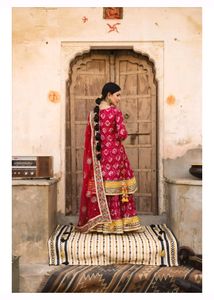 Scakhi Maroon Gotapatti Sharara Set Plus Size