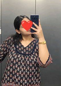 Floral Print Kurta Top