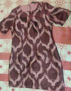 Elegant Brocade Pattern Dress