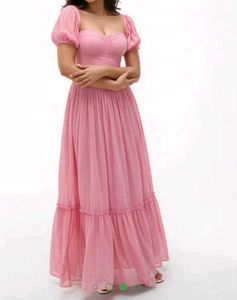 Peach Retro style long gown "Brand Labelhues"