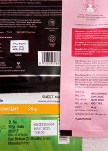6⃣ Combo Of Different Brand New Sheet Masks