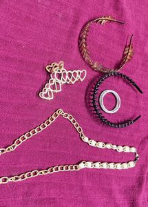 Hair Accessories neck chain combo