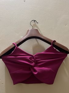 Magenta Crop Top