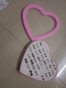Heart-Shaped Earring Set