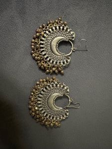 Boho Tribal Moon Earrings