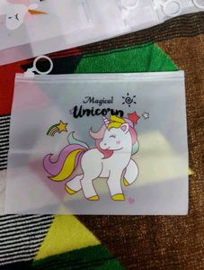 12 Please Of Transperant Unicorn Pouch