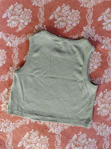 Ribbed Sleeveless Cropped Tank Top