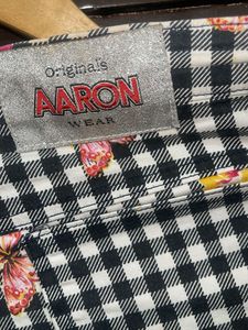 Chic Gingham Floral Butterfly Pants
