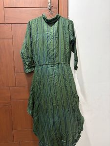 Striped Green Midi Dress