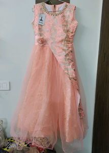 Beautiful Peach Ethnic Gown