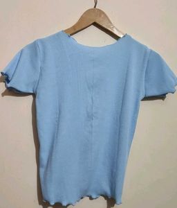 Light Blue Top For 8- 9 Year Girl