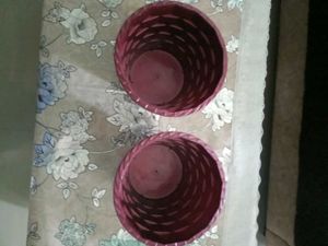 New  Pair of Plastic Flower Pots( 8 inch)No Coins