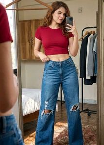 Distressed Flare Jeans