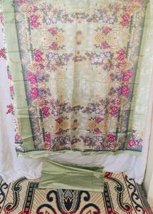 Light Green Floral Print Kurta Set