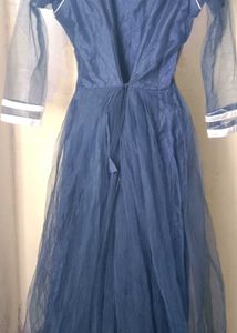Elegant Blue Embellished Ethnic Gown