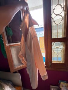 Light Peach Collared Tunic Top