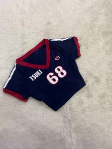 Sporty Athletic Cropped Jersey