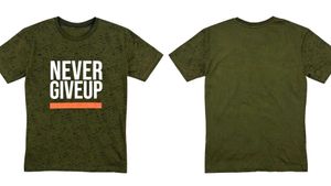 Green Never Give Up Tee