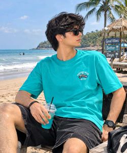 Men's Teal Graphic T-Shirt