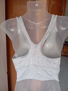 Ruched Grey Tank Top