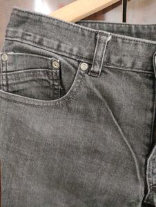 Men's Gray Black Denim Jeans