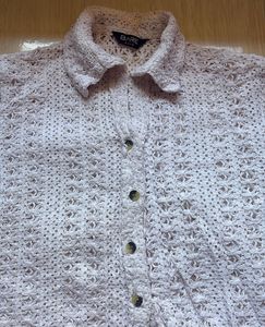 Crochet Button-Down Shirt