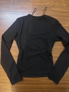 Black Long Sleeve Jersey Top