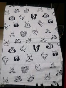 1 Cute Dog Print Fabric cleaning Cloth