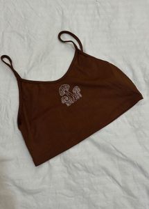 Brown Mushroom Camisole Top