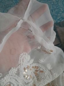 White Lucknowi Chikankari Kurti Price Drop 🥳 Just