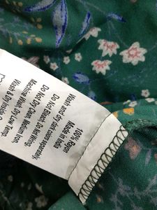 Green Printed Dress For Women's