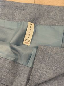 Light Blue linen look Mini Skirt
