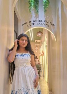 LOV London Blue Floral Midi Dress